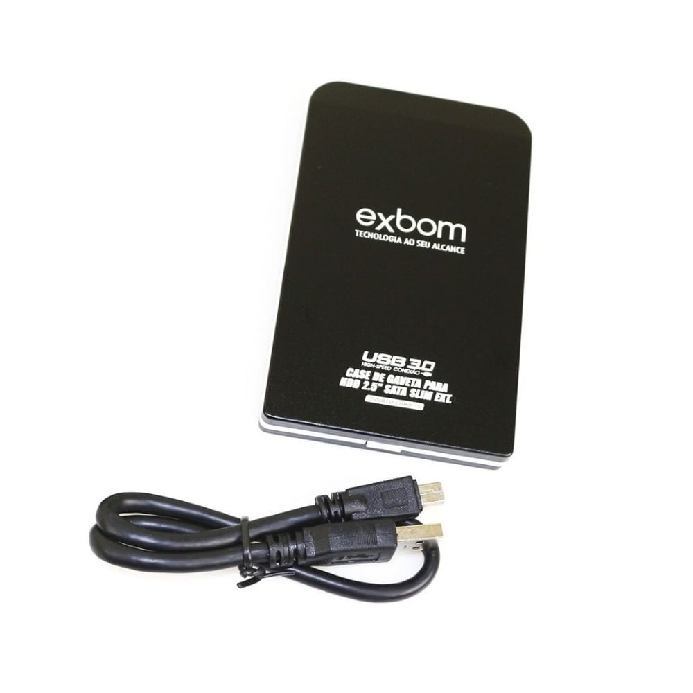 CASE HD EXTERNO 2.5 SATA USB 3.0 GAVETA SLIM NOTEBOOK Elitec Informática